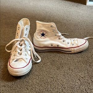 Converse White High-Top Sneakers Classic Canvas Design